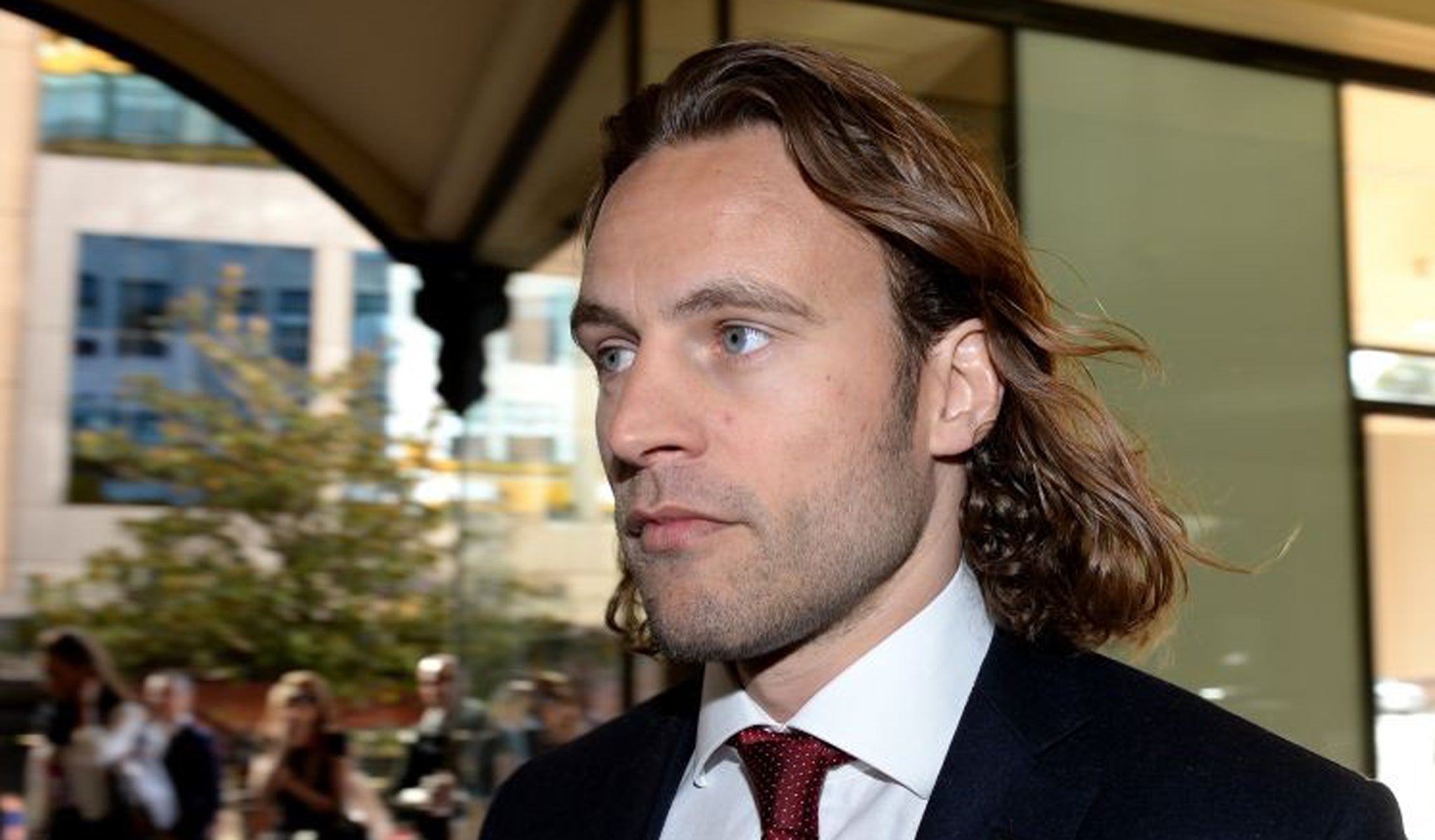 British entrepreneur Gregory Cox arrives at the Downing Centre District Court in Sydney
