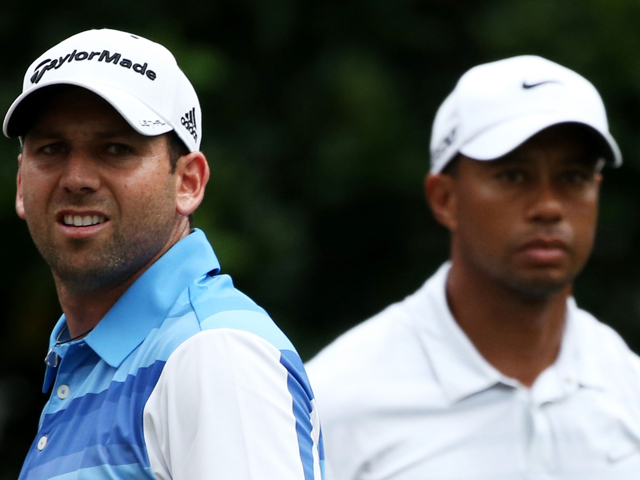 Sergio Garcia, left, and Tiger Woods, right, have clashed over the years
