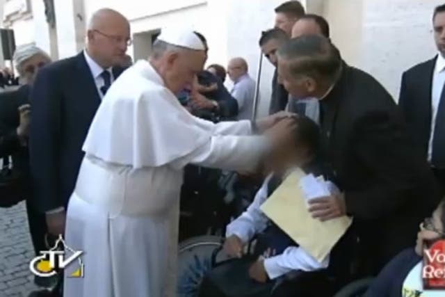 Pope Francis appears to have been captured on video performing an exorcism in St Peter’s Square