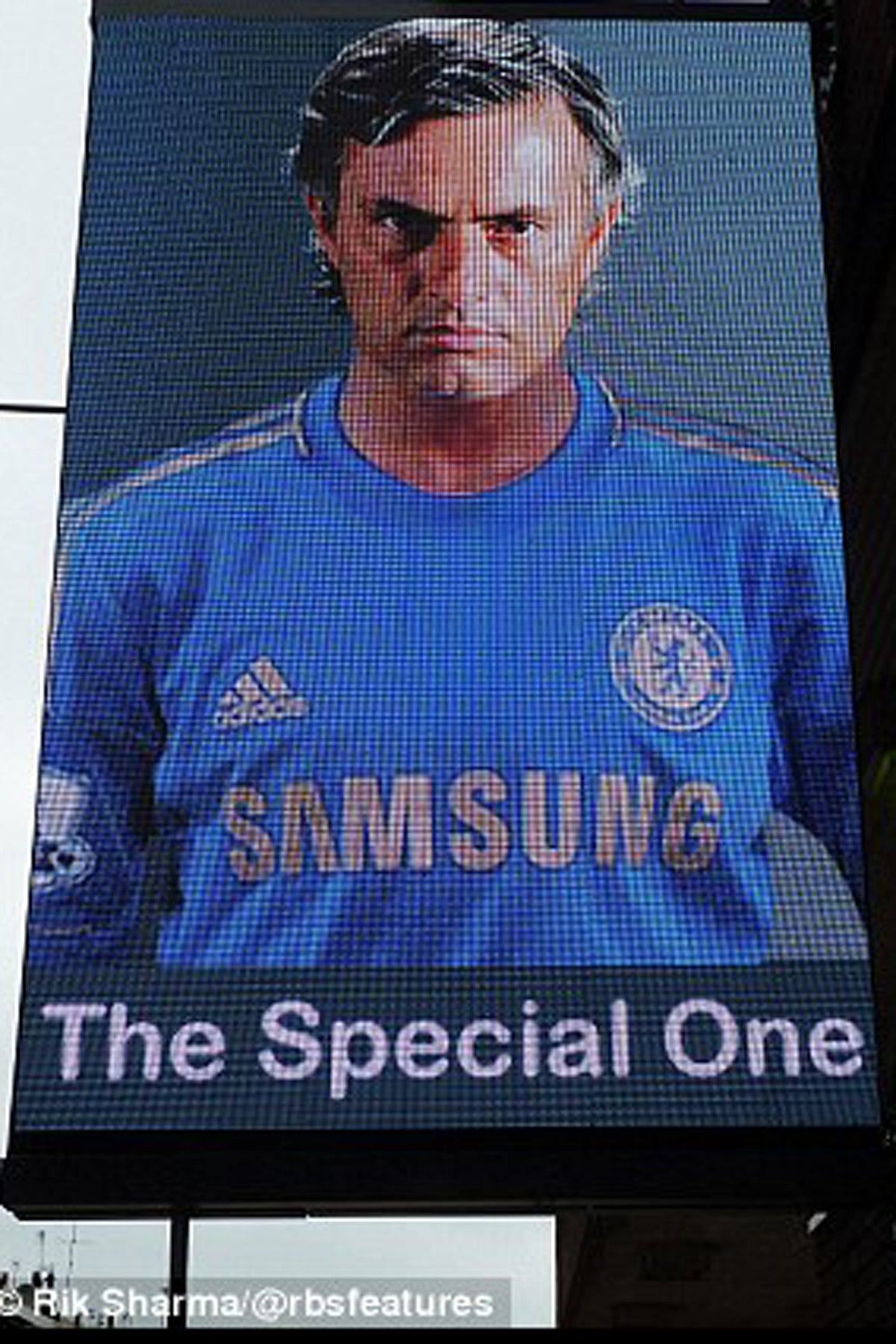 Jose Mourinho appears in a photoshopped image advertising a digital media company