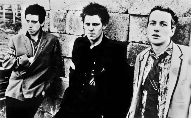 Picture dated 1978 of British punk rockers from the band The Clash, Joe Strummer (R), Mick Jones (C) and Paul Simonon.