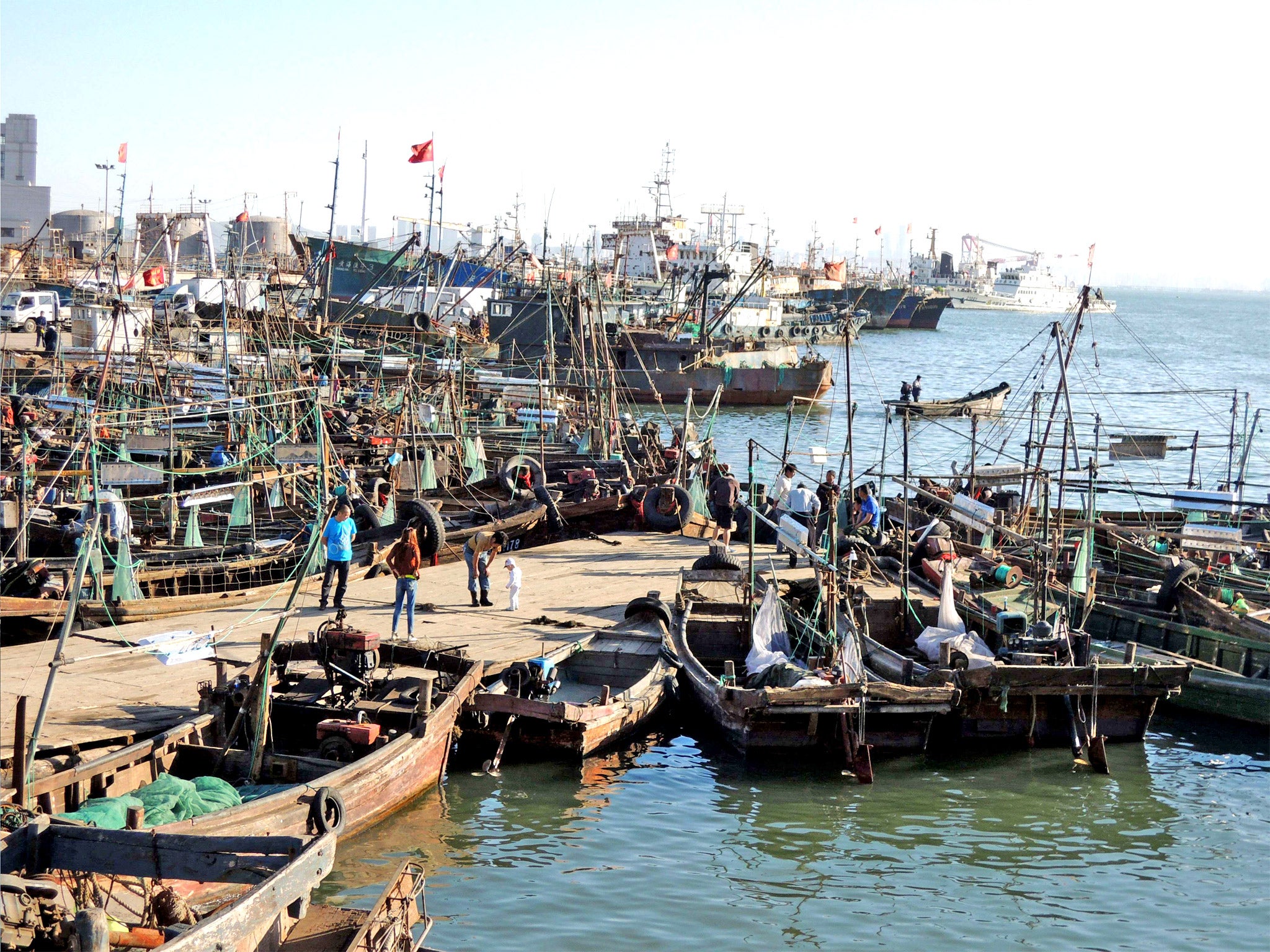 The fishing village at Dalian Bay, where a Chinese fishing boat was detained