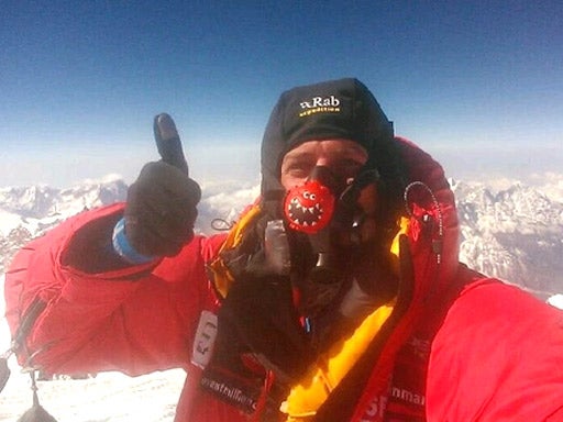 Daniel Hughes did not have permission to give a phone interview from the top of the mountain