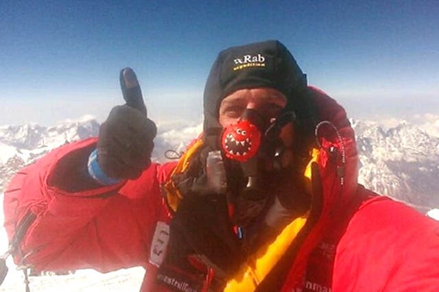 Daniel Hughes did not have permission to give a phone interview from the top of the mountain