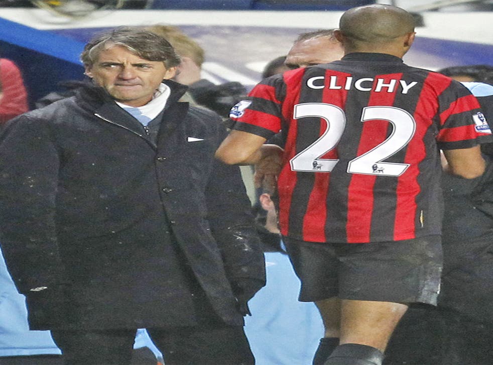 Gaël Clichy said Roberto Mancini had demanding standards