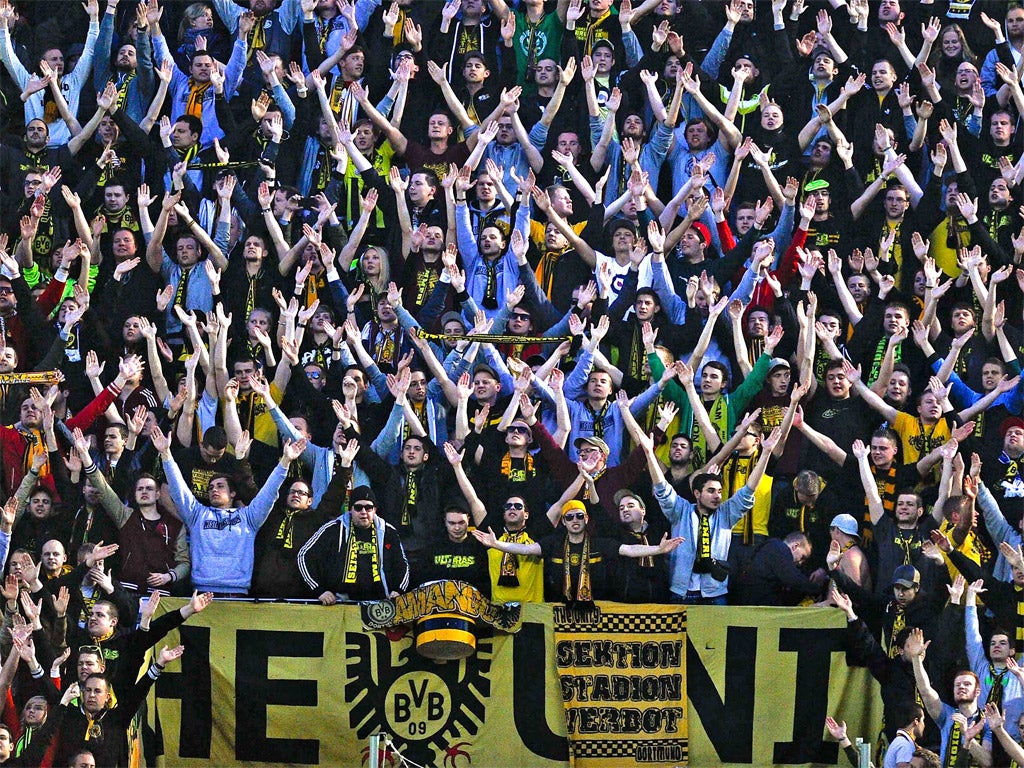 European Cup finalists Borussia Dortmund have a 25,000-capacity standing area