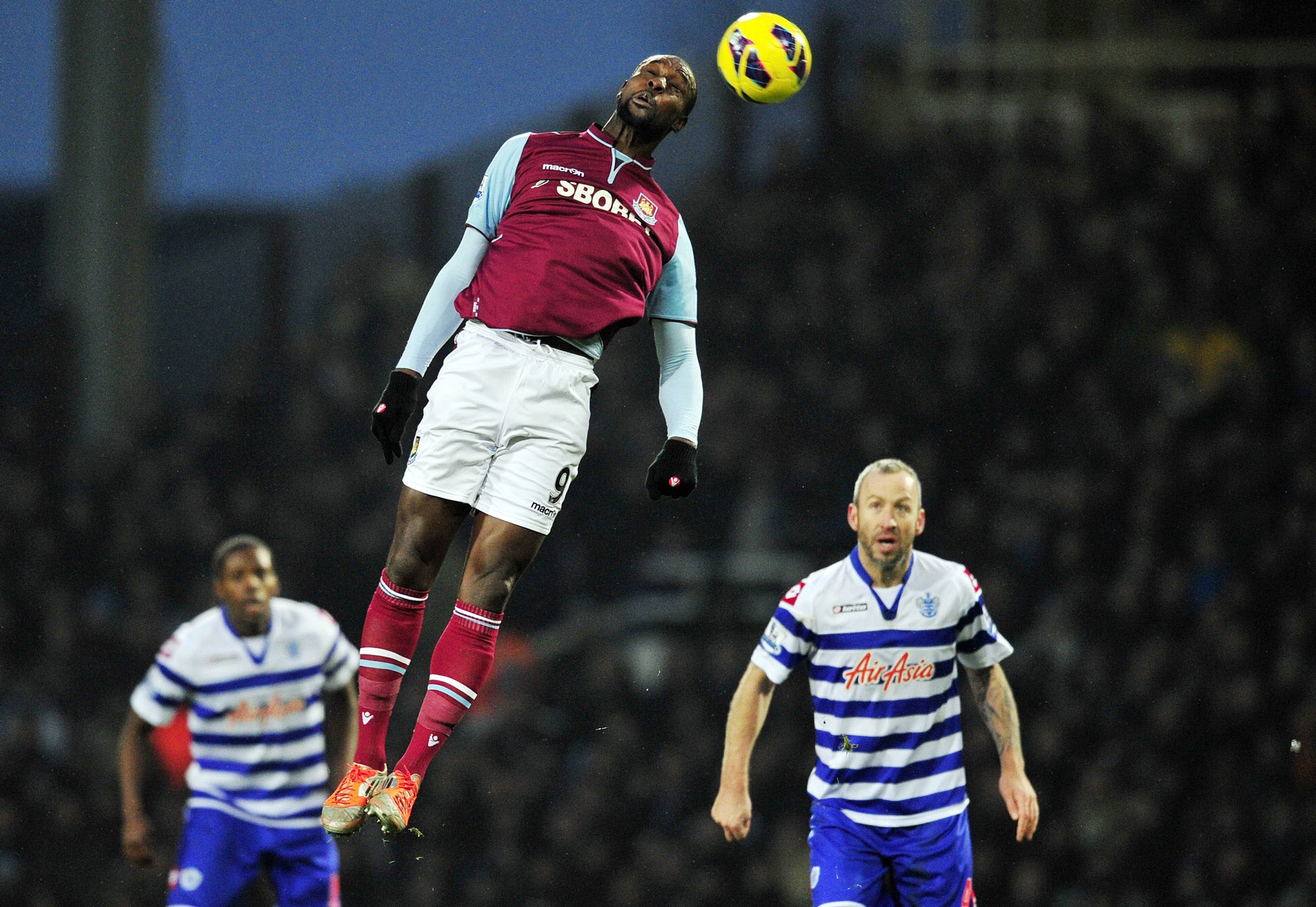Carlton Cole in action for West Ham against Reading earlier in the season