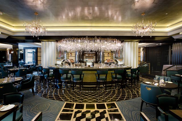The restaurant's faux-casual affectations are at odds with the high-sheen of the Twenties-inspired décor