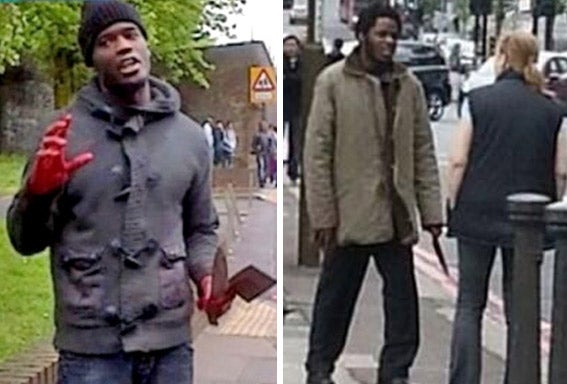 Suspects Michael Adebolaj, left, and Michael Adebowale, right