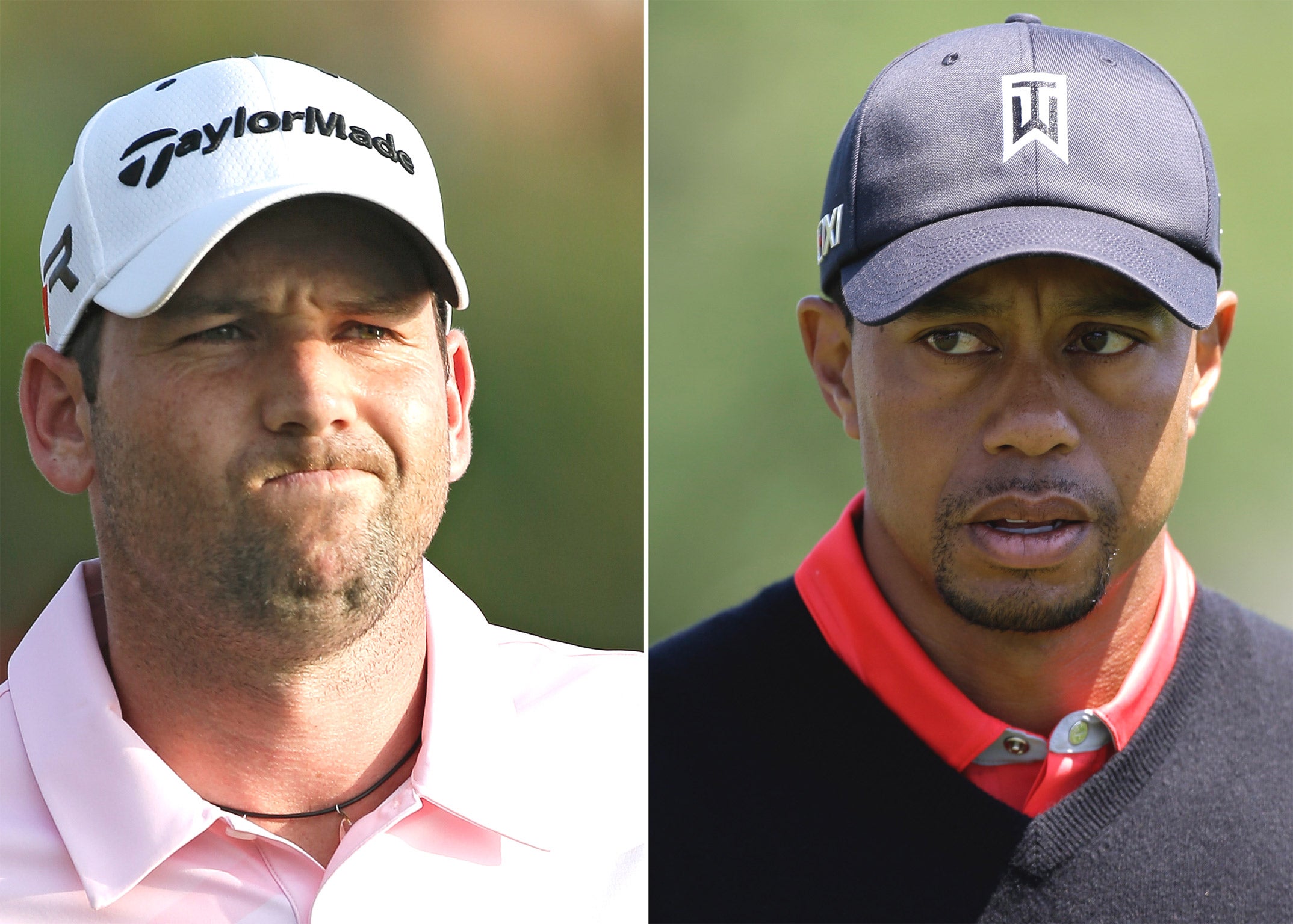 Sergio Garcia (left) offended Tiger Woods with his comments