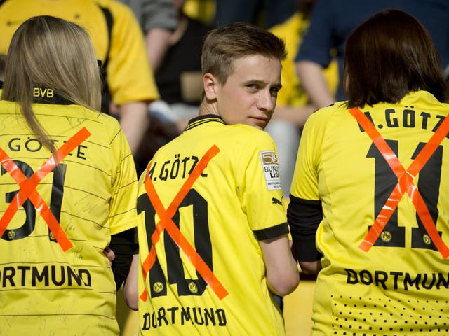 Dortmund fans have been upset by Mario Gotze's decision to join Bayern