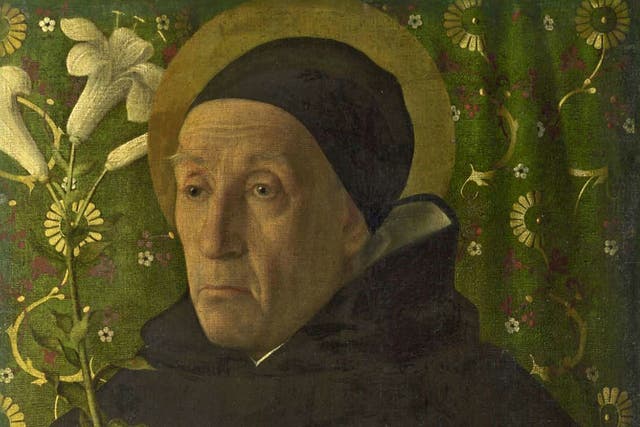 Fra Teodoro of Urbino as Saint Dominic (1515) 63.9 x 49.5 cms by Giovanni Bellini