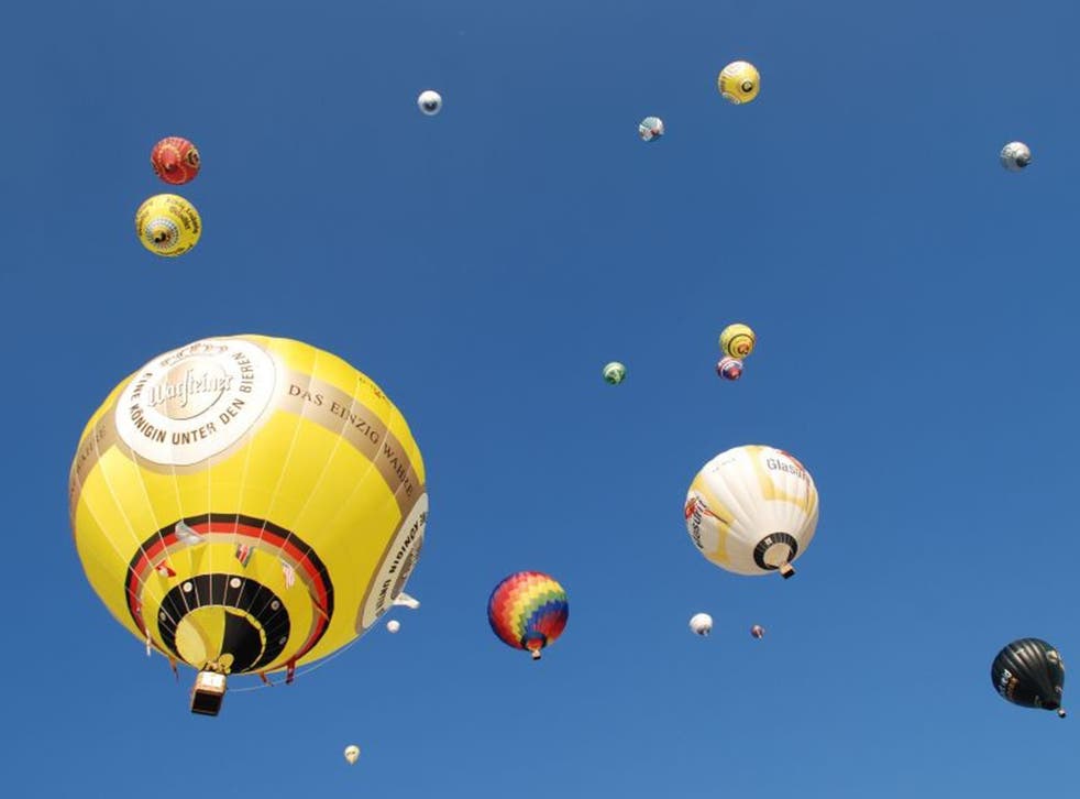 Up and away: hot air balloons in Warstein, Germany