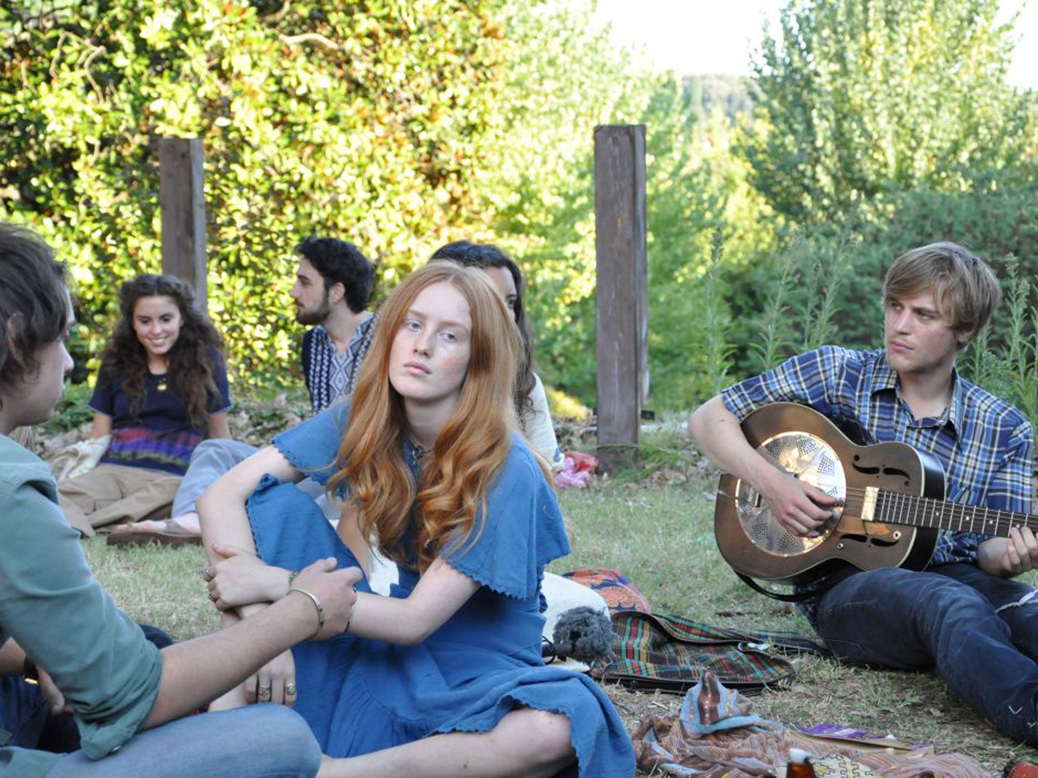 Hippie days: India Salvor Menuez (centre) in ‘Something in the Air’