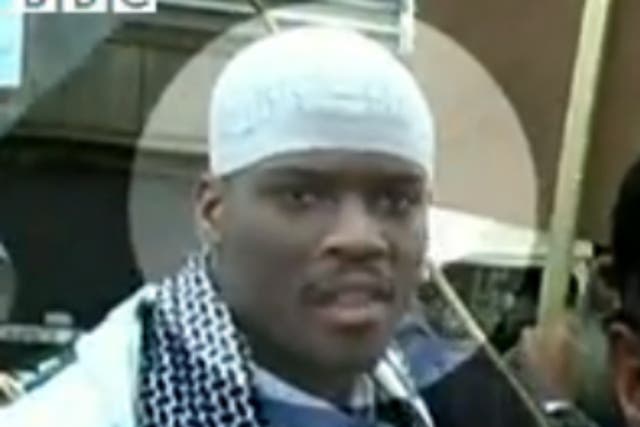 Michael Adebolajo, taking part in an Islamist demonstration in 2007