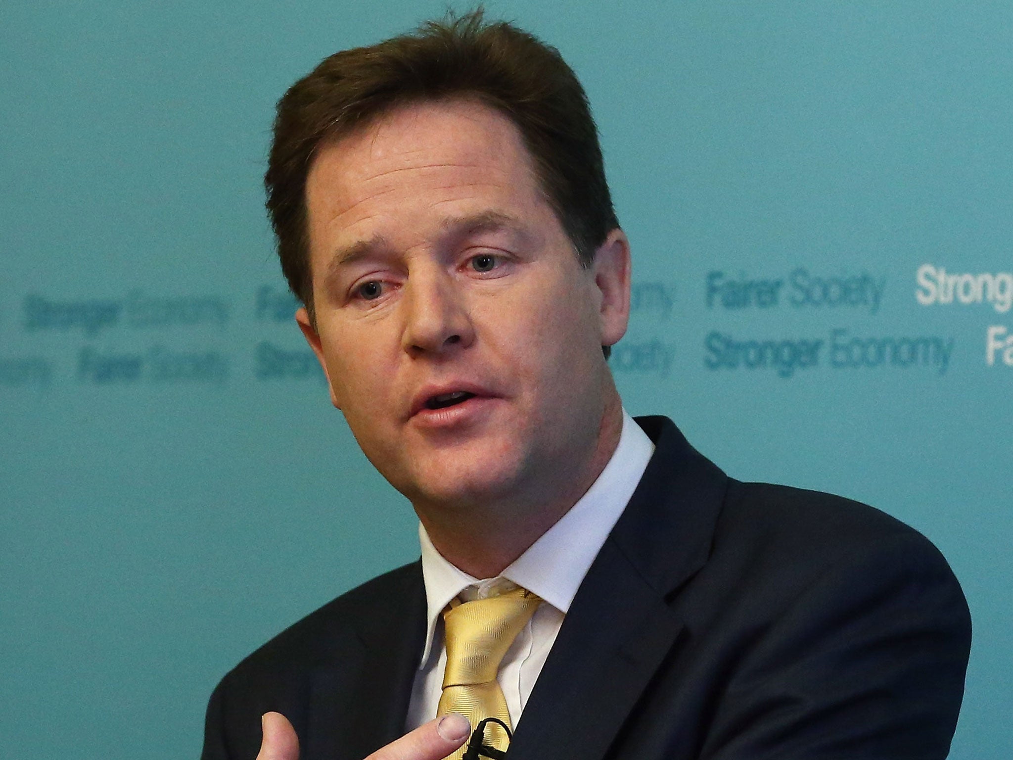 The speech should have been made by David Cameron. Revealingly, it was made by Nick Clegg