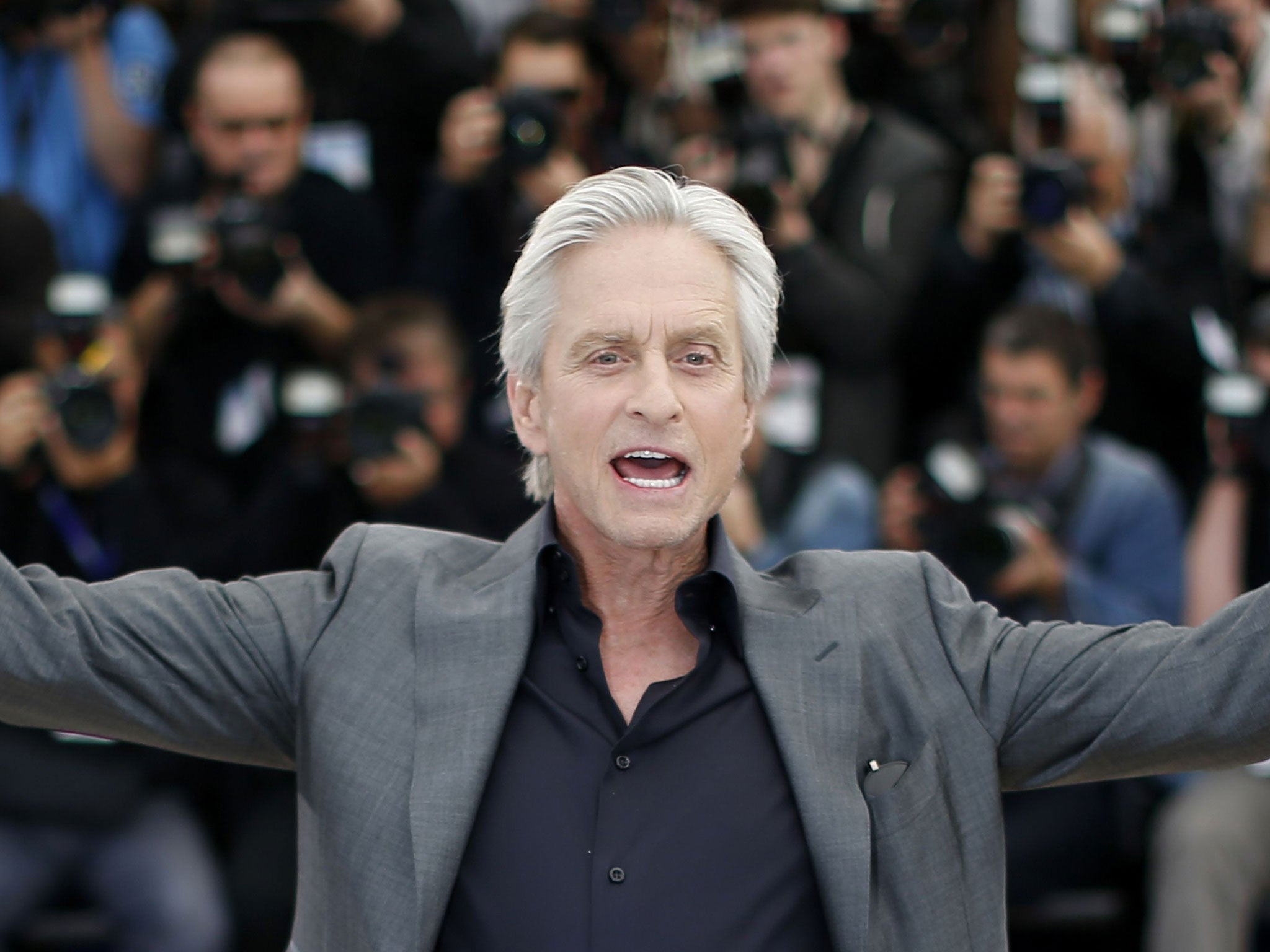 Happy camper: Michael Douglas's biopic of Liberace had problems getting off the ground, but it was a hit at this year's Cannes Film Festival