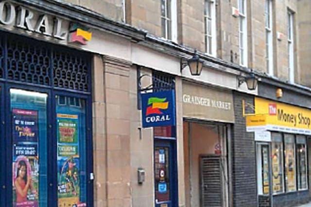 A bookmaker and a branch of The Money Shop almost cheek by jowl in a street in Newcastle
