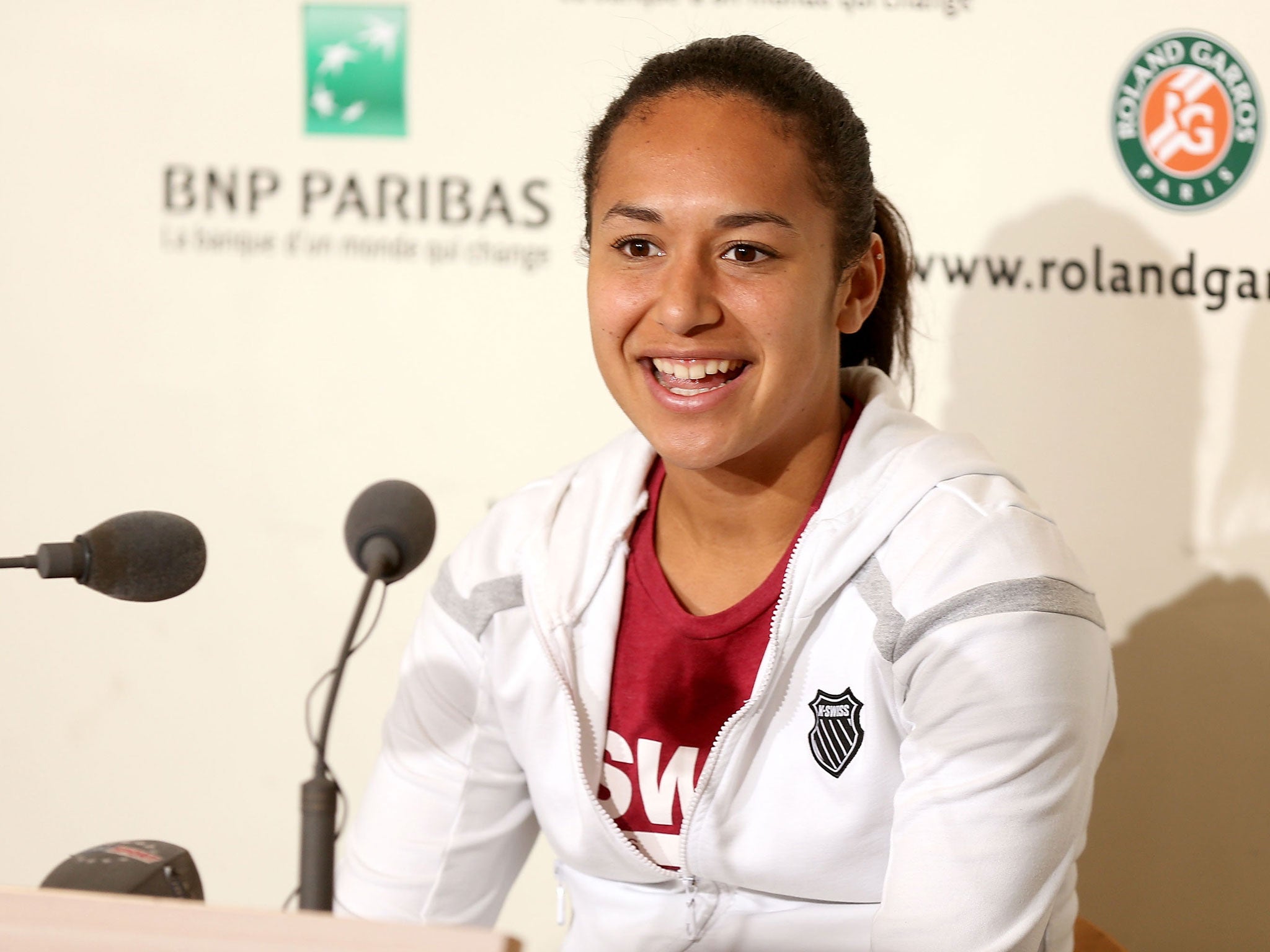 Lucky Heather: British No 2 Watson is happy to be back after a two-month absence, and says she is at '90 to 95 per cent' for the French Open