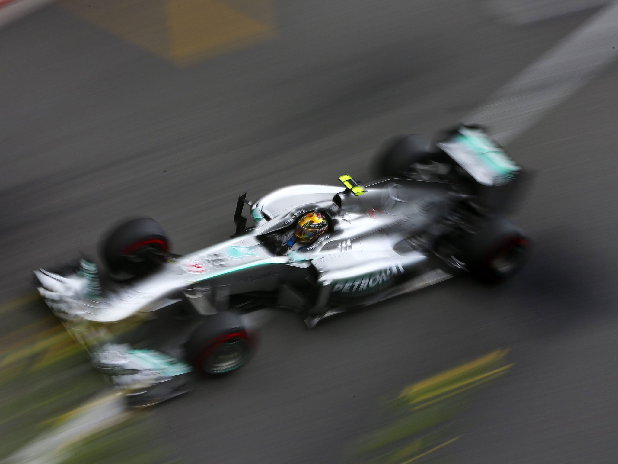 Lewis Hamilton in practice for the Monaco GP