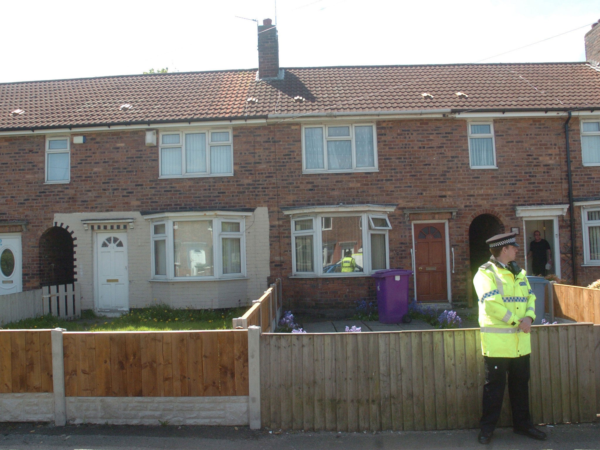 Police at the scene in Clubmoor, Liverpool