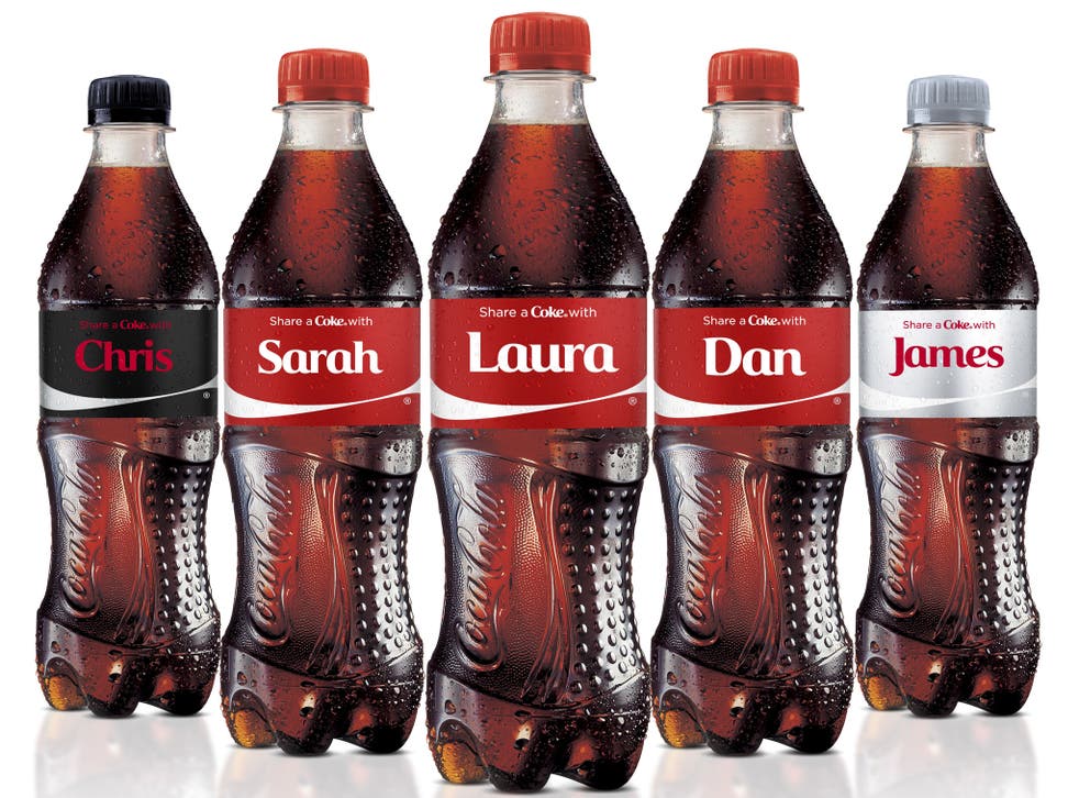 The ‘share a coke’  has seen bottles and cans featuring common names and terms of endearment such as ‘friends’ and ‘family’ lining shelves in shops across the globe