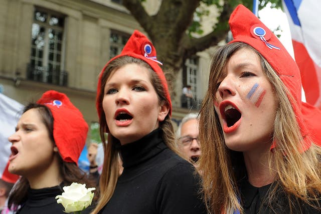 Activists against same-sex marriage took to the streets in Paris