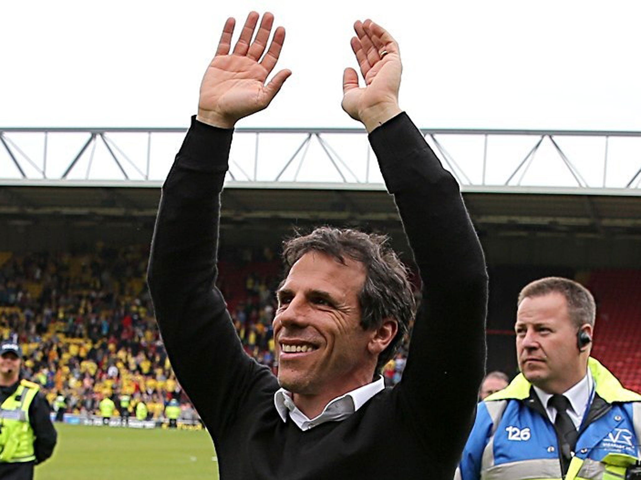 Zola led Watford to the play-off final in 2013