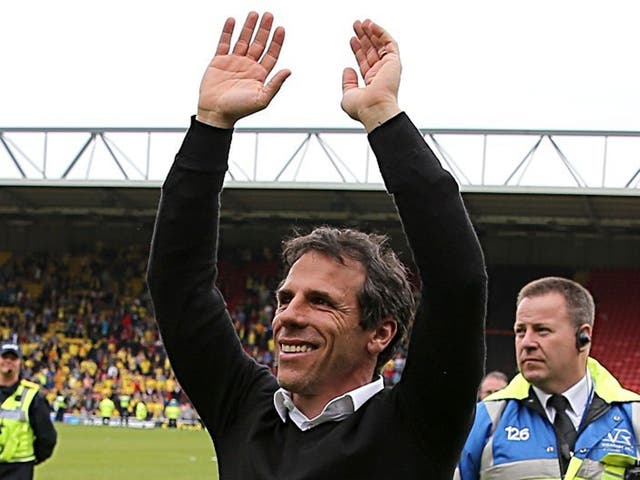 Watford manager Gianfranco Zola is focused on promotion