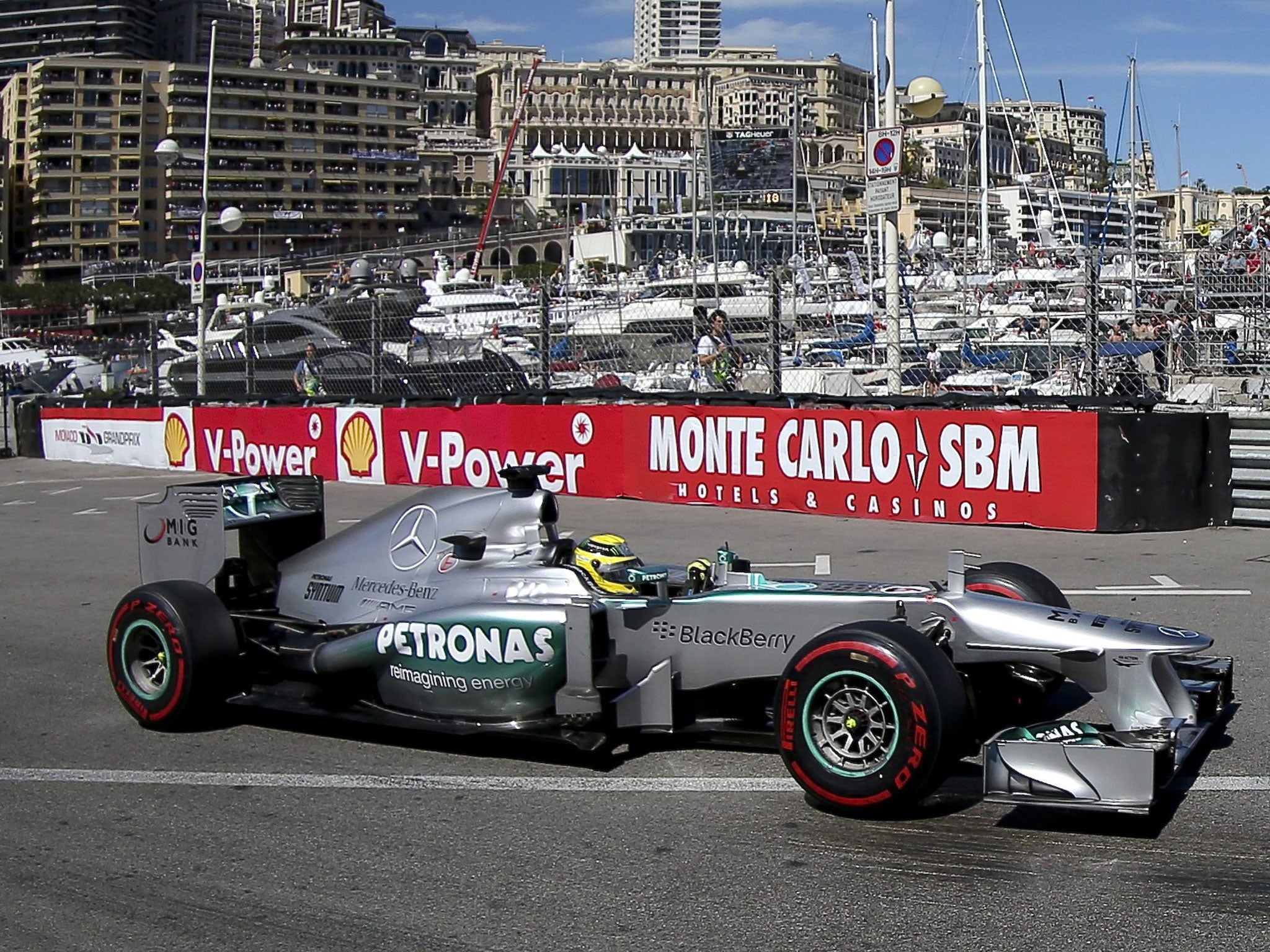 Nico Rosberg on his way to victory