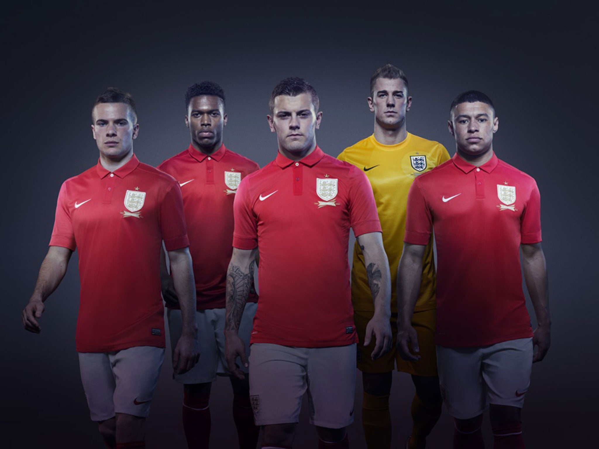 England's promotional photos for the new away kit focus on the younger players rather than the old guard
