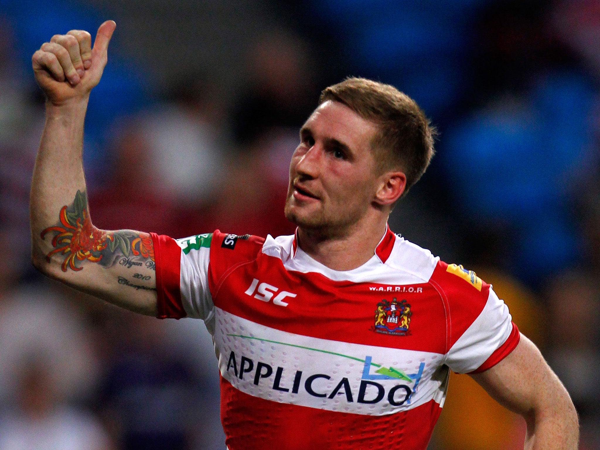 Sam Tomkins: The Wigan player scored the opening try for the league leaders