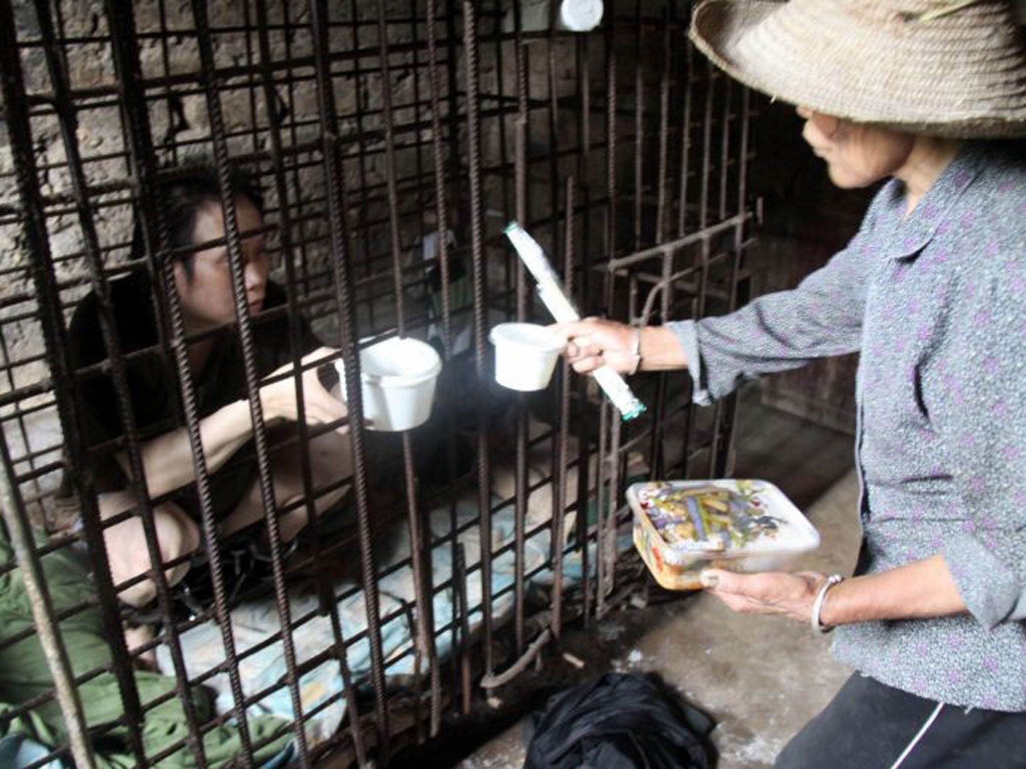 chinese schizophrenic man kept