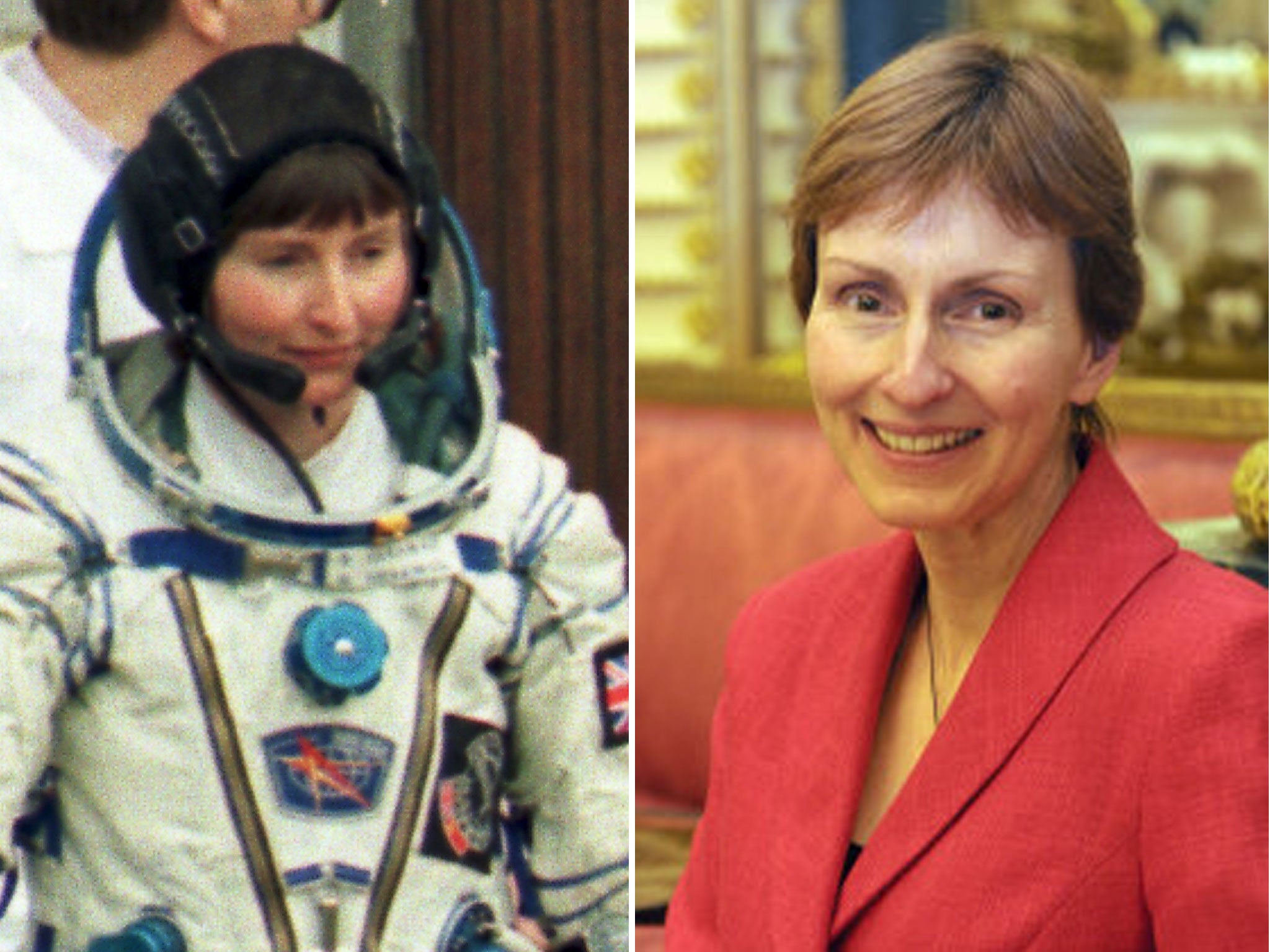 Britain's cosmonaut Helen Sharman then, left, and now, right. Her advice to fellow British astronaut Tim Peake was simply 'Don't forget to look out of the window'