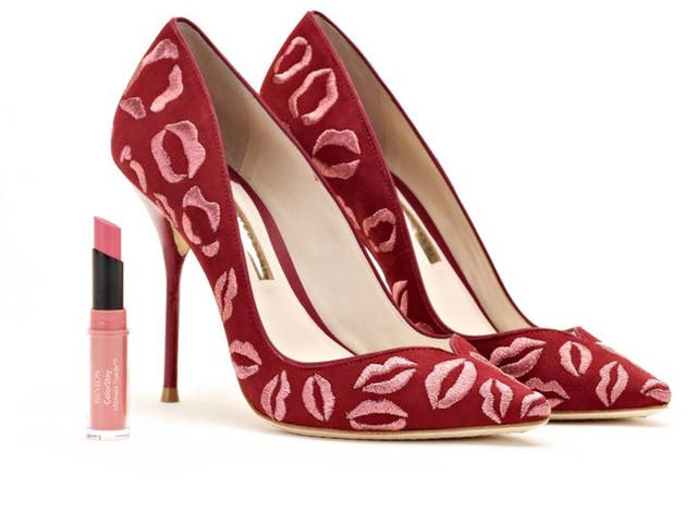 Suede By Sophia Webster for Revlon ColorStay Ultimate Suede shoes from £315, facebook.com/RevlonUK,  lipstick £8.99