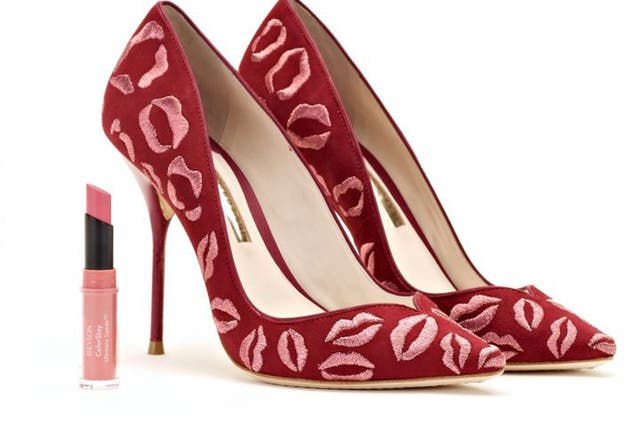 Suede By Sophia Webster for Revlon ColorStay Ultimate Suede shoes from £315, facebook.com/RevlonUK,  lipstick £8.99