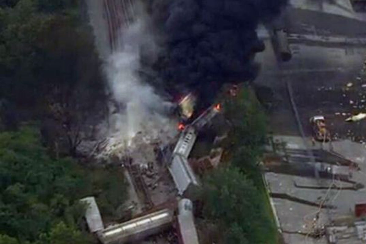Freight train derailment causes massive explosion in Baltimore | The ...