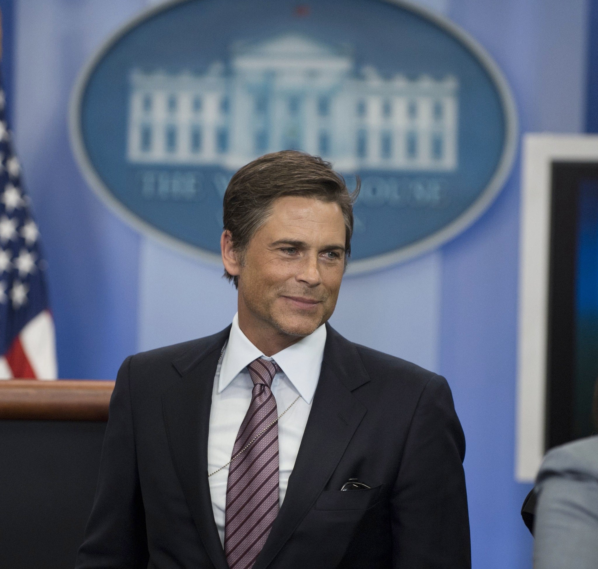 Actor Rob Lowe visits the White House earlier this year