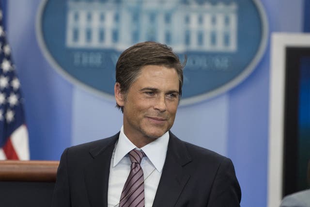 Actor Rob Lowe visits the White House earlier this year