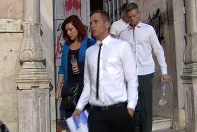 Luke Walker as he leaves Moxed Court in Crete