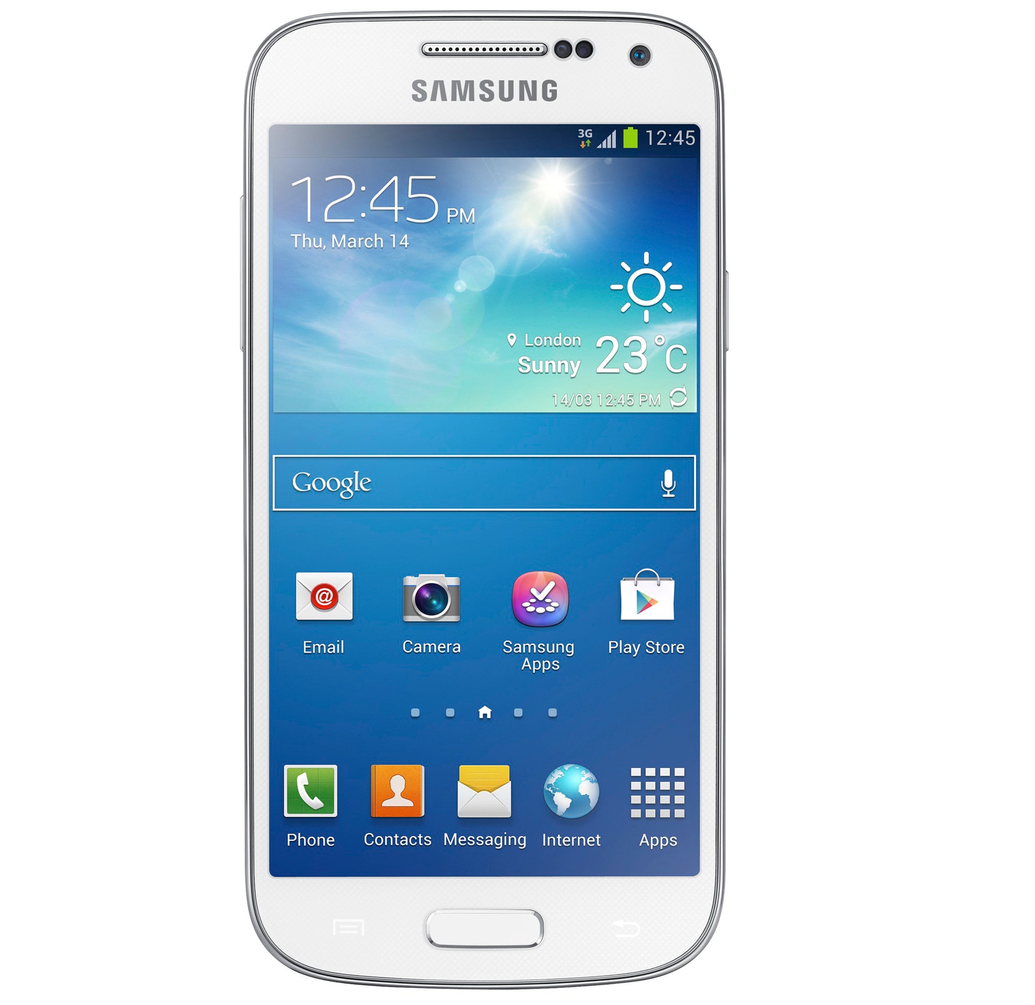 The new Samsung Galaxy S4 Mini in white