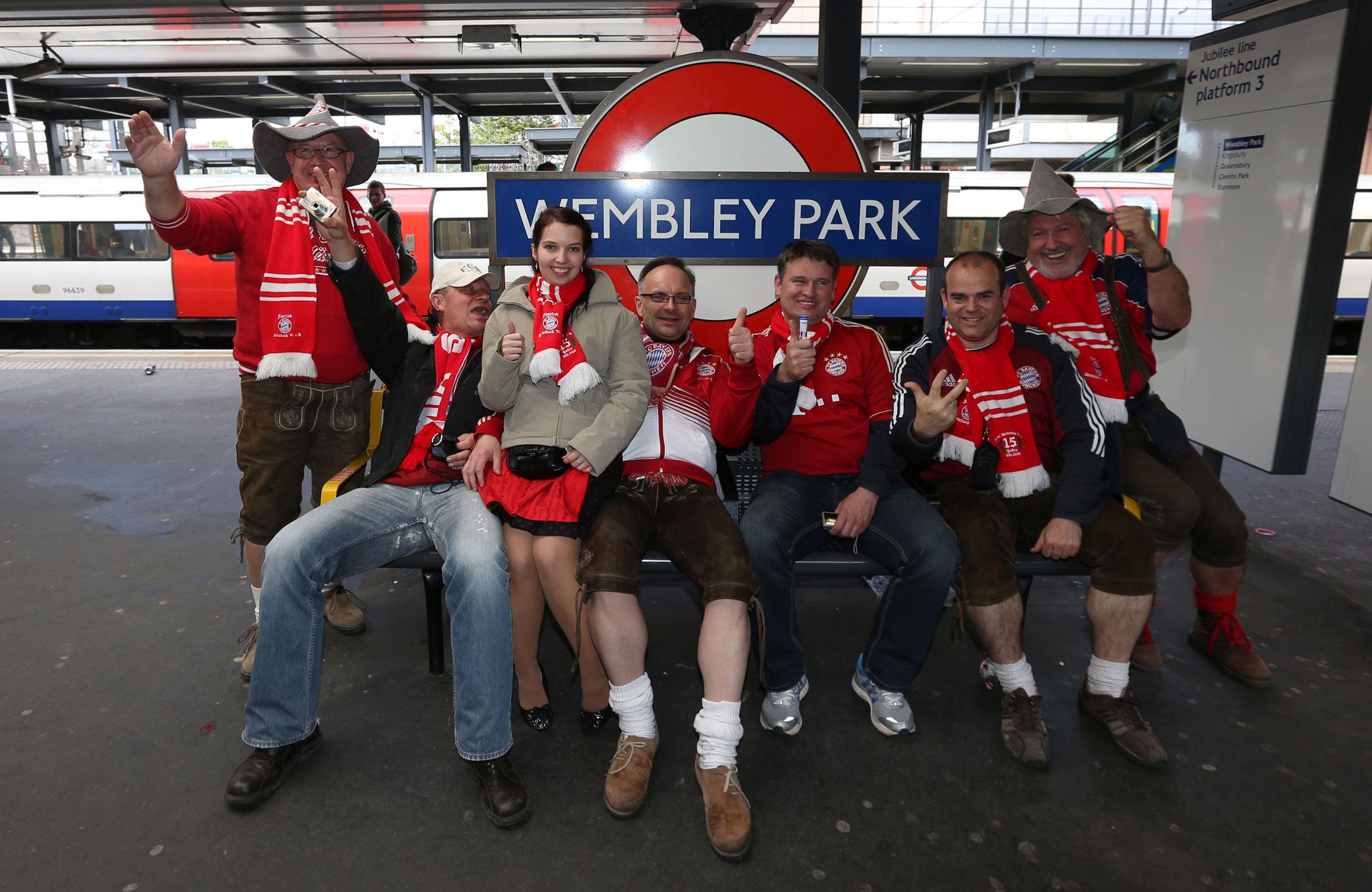 Not here for the beer: Bayern Munich fans in London