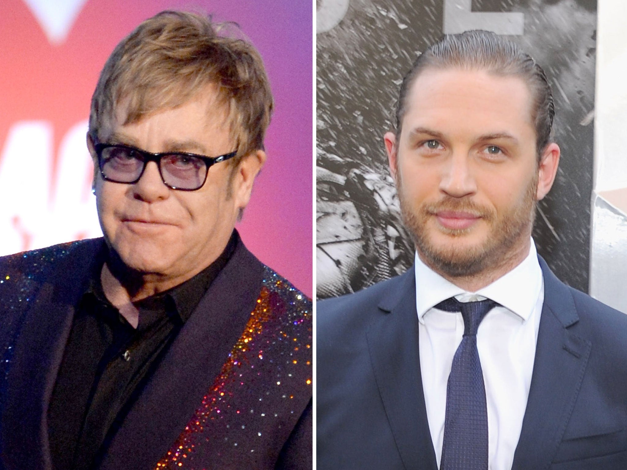 Reports suggest that rugged movie tough-guy Tom Hardy is a top contender to play Sir Elton in Rocketman