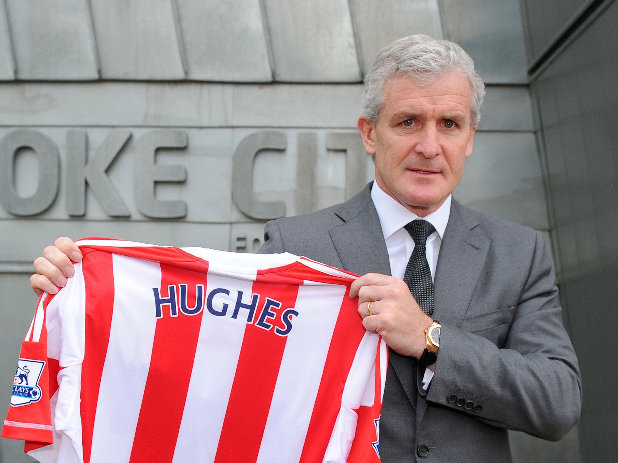 Stoke are the fifth Premier League club to be managed by Hughes