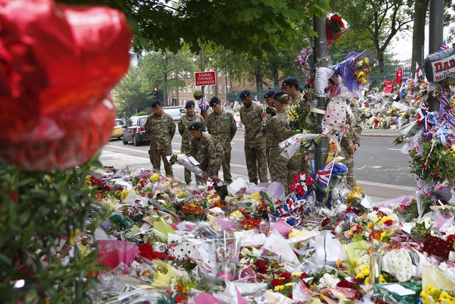 The scene of Lee Rigby's death, in Woolwich, south east London