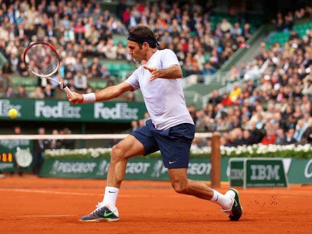 Roger Federer at the French Open