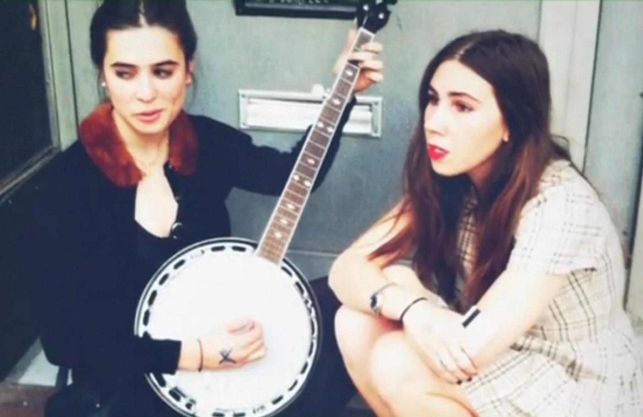 Girls star Zosia Mamet with her sister Clara perform as The Cabin Sisters