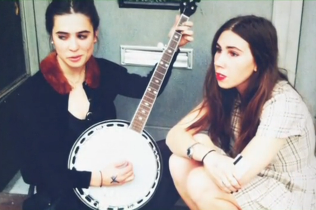 Girls star Zosia Mamet with her sister Clara perform as The Cabin Sisters