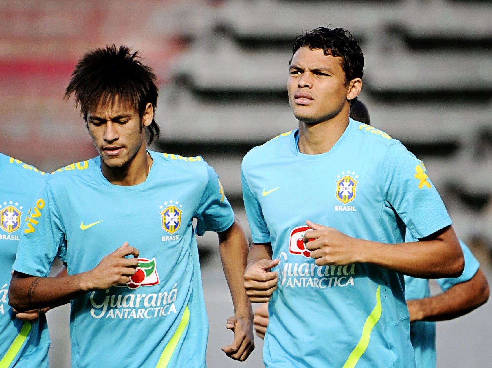 Six appeal: Neymar (left) and Thiago Silva are good, say fans, but the team will struggle for a sixth win