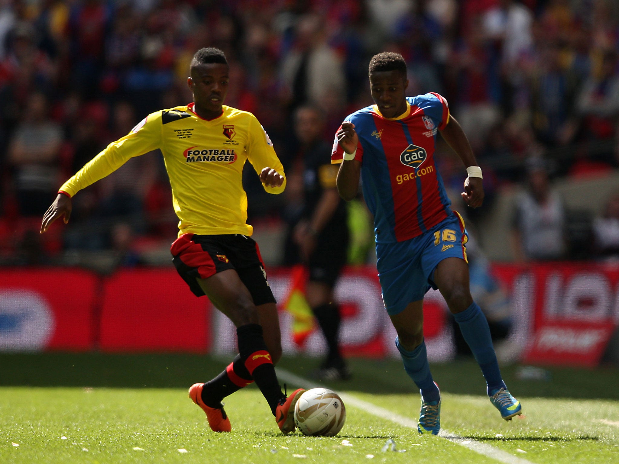 On the rise: Nathan Chalobah (left) and Wilfried Zaha have joined the Under-21s after the Championship play-off final